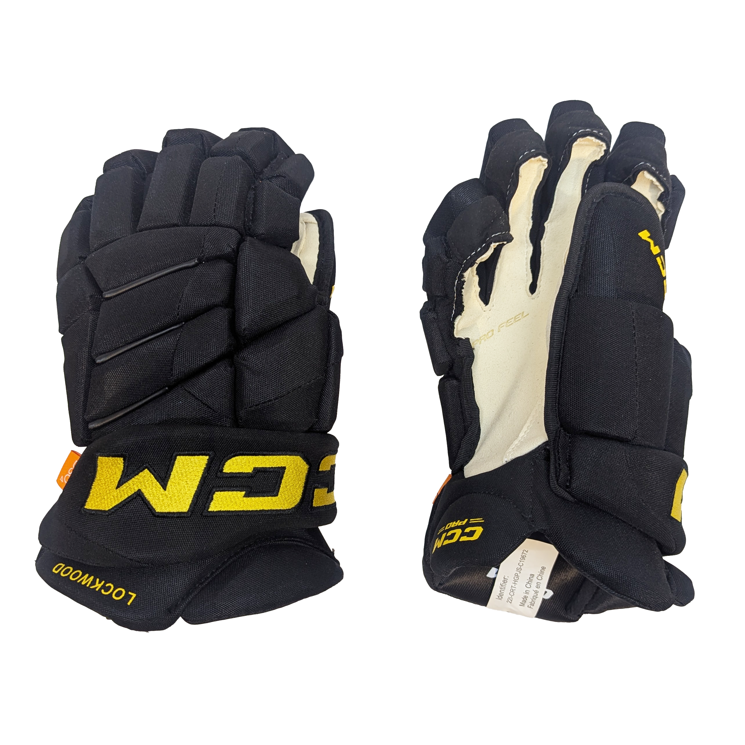 CCM HGJS - NHL Pro Stock Glove - William Lockwood (Black/Yellow)